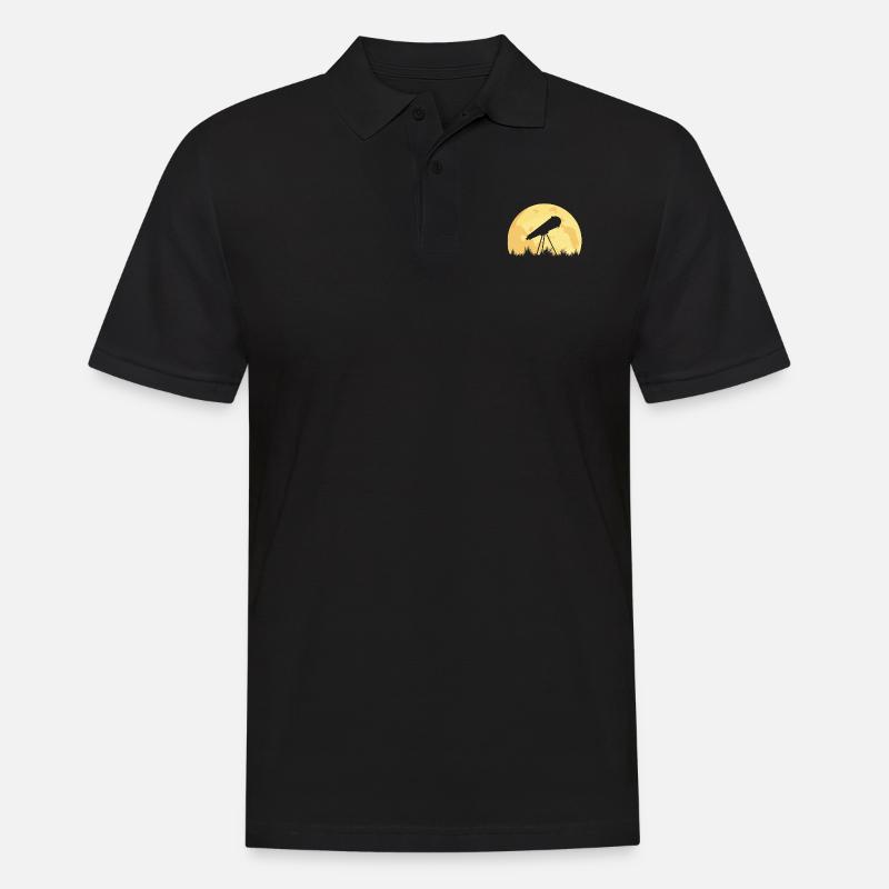 teleskop - Männer Poloshirt - Schwarz