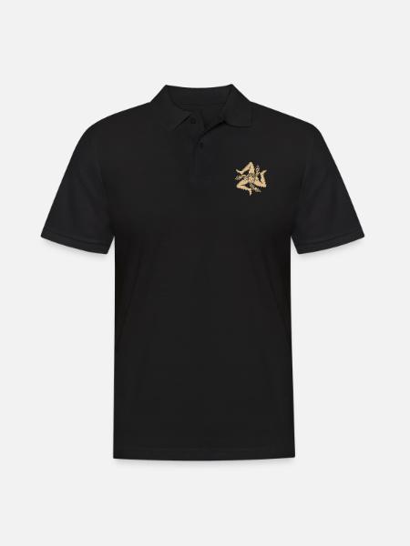 Sicilia Italia Armoiries Drapeau Palerme - Polo Homme - noir