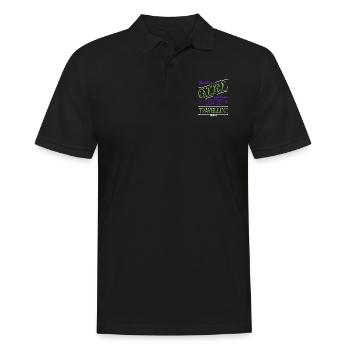 bus hiking travel agent tent sea fly couple - Men's Polo Shirt - black - Front - Kai (181cm)