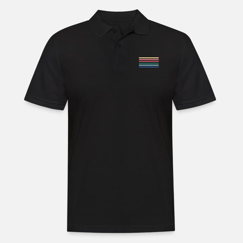 Rainbow - Männer Poloshirt - Schwarz