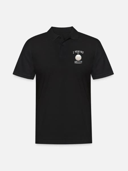 Je peux pas j'ai volley - Polo Homme - noir