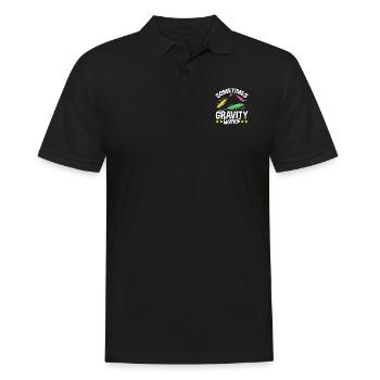 Jongleur Sometimes Gravity Wins Jonglieren - Männer Poloshirt - Schwarz - Vorne - Kai (181cm)