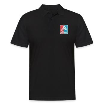 Downhill Mountain Bike MTB RetroVintage - Men's Polo Shirt - black - Front - Kai (181cm)