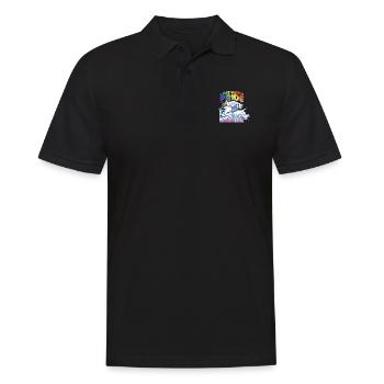 LGBTQ Pride Regenbogen Live with Pride - Männer Poloshirt - Schwarz - Vorne - Kai (181cm)