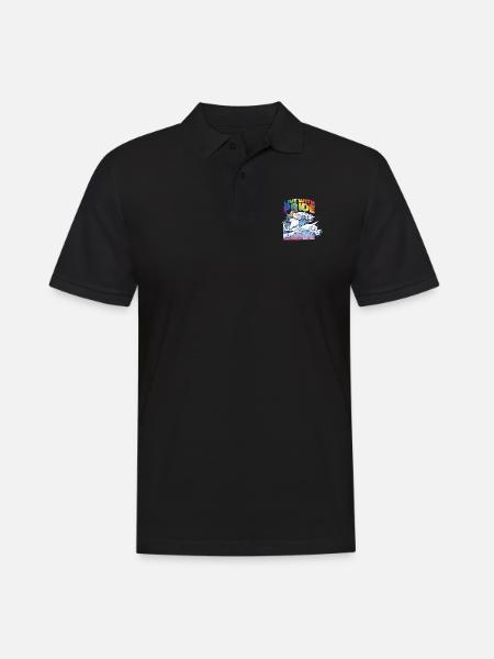 LGBTQ Pride Regenbogen Live with Pride - Männer Poloshirt - Schwarz
