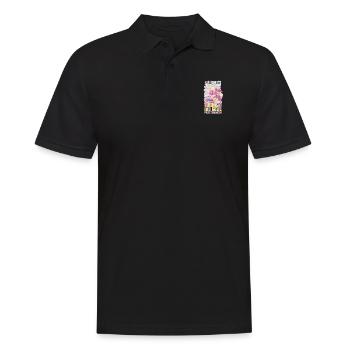 Ich Habe Genug Forest Mushroom Pink Halographie - Männer Poloshirt - Schwarz - Vorne - Kai (181cm)