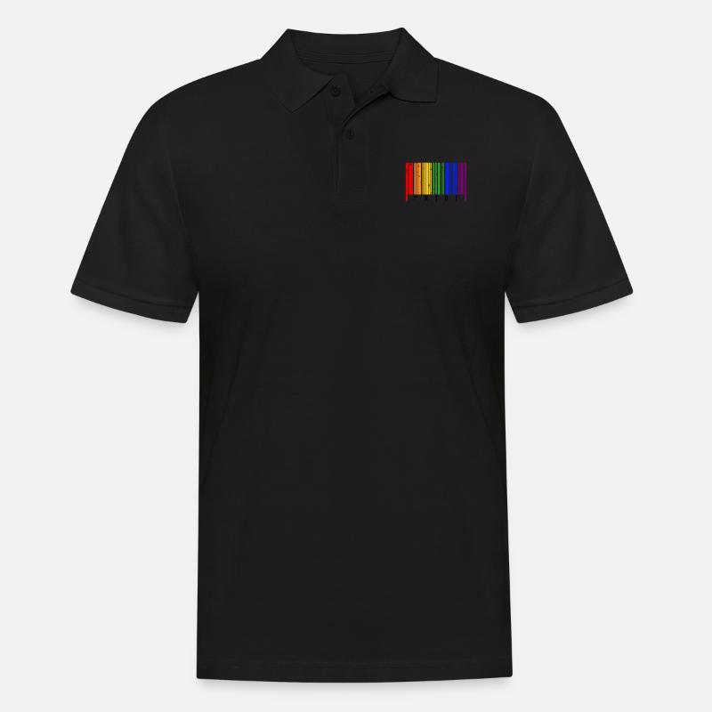 LGBT Barcode Gay Pride - Männer Poloshirt - Schwarz