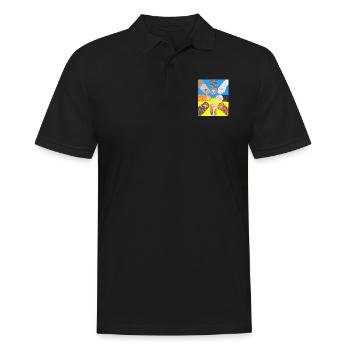 Signe de paix Cat Paws Drapeau ukrainien - Polo Homme - noir - Devant - Kai (181cm)