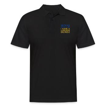 Ich habe eine ukrainische Freundin Ukrainische - Männer Poloshirt - Schwarz - Vorne - Kai (181cm)