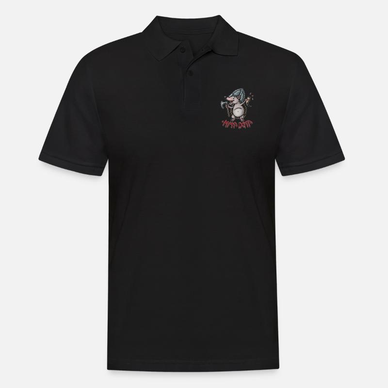 Met Igel - Männer Poloshirt - Schwarz