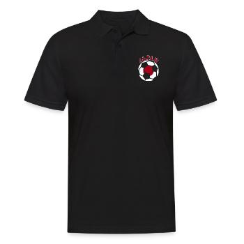 Japan Soccer Ball Japanese Football Fan Heritage - Männer Poloshirt - Schwarz - Vorne - Kai (181cm)