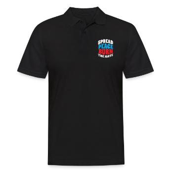 shirt new 06 - Männer Poloshirt - Schwarz - Vorne - Kai (181cm)