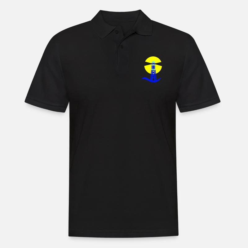 leuchtturm - Männer Poloshirt - Schwarz