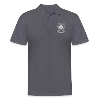 Born To Ride MC Skull Piston Design - Men's Polo Shirt - charcoal grey - Front - Nico (186cm)