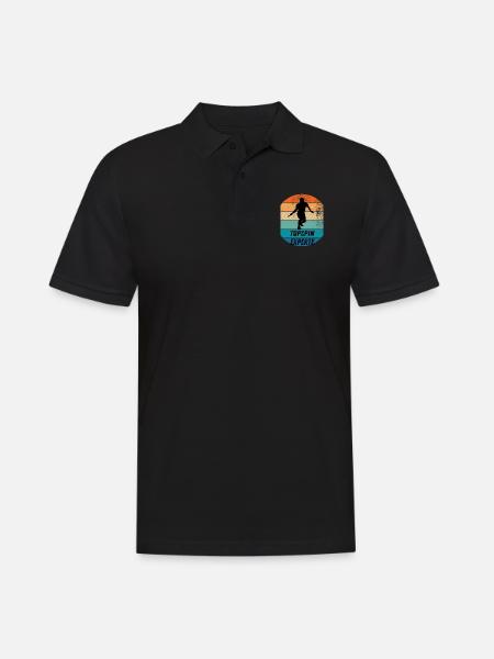Topspinexperte - Männer Poloshirt - Schwarz