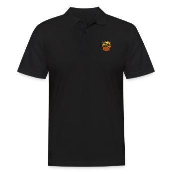 Retro Ventura California Souvenir Vintage Palme - Männer Poloshirt - Schwarz - Vorne - Kai (181cm)