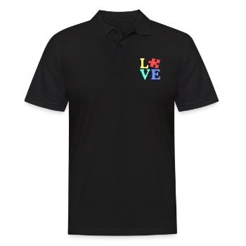 Casse-tête de sensibilisation à l’autisme cardiaque - Polo Homme - noir - Devant - Kai (181cm)