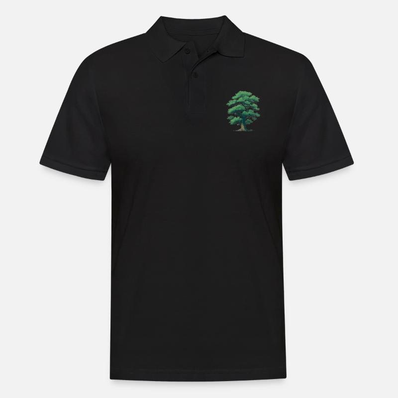 Baum - Männer Poloshirt - Schwarz
