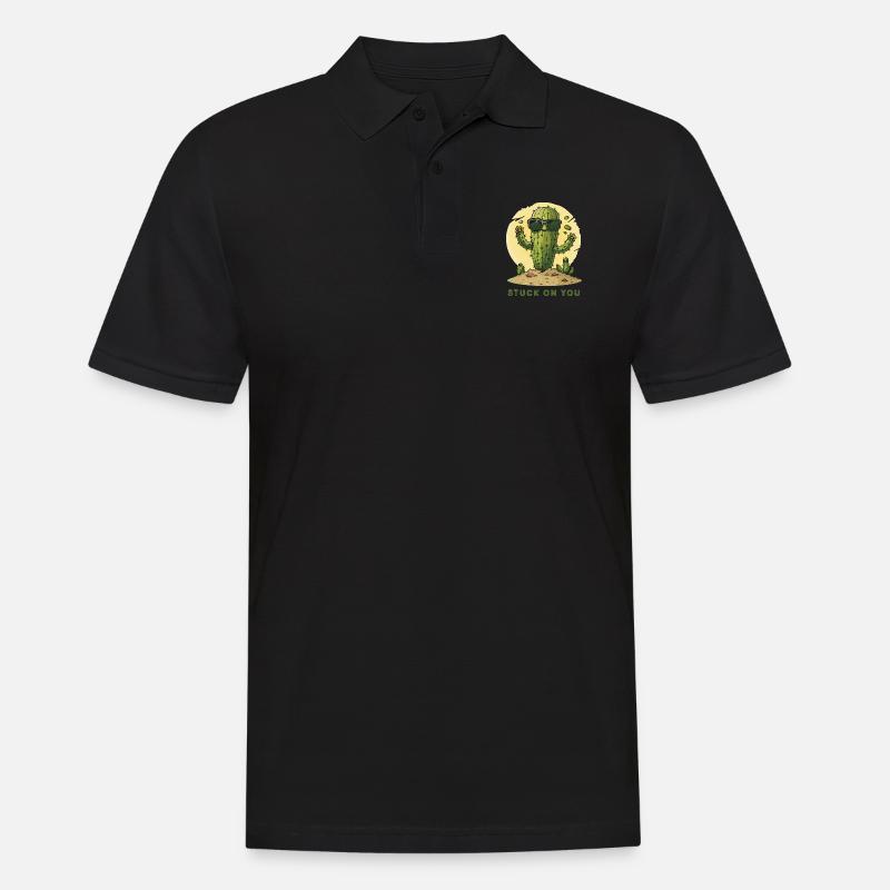 An dir hängen - Männer Poloshirt - Schwarz