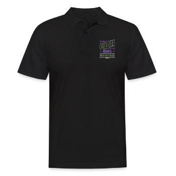 coole sprüche cooler onkel eigenschaft - Männer Poloshirt - Schwarz - Vorne - Kai (181cm)