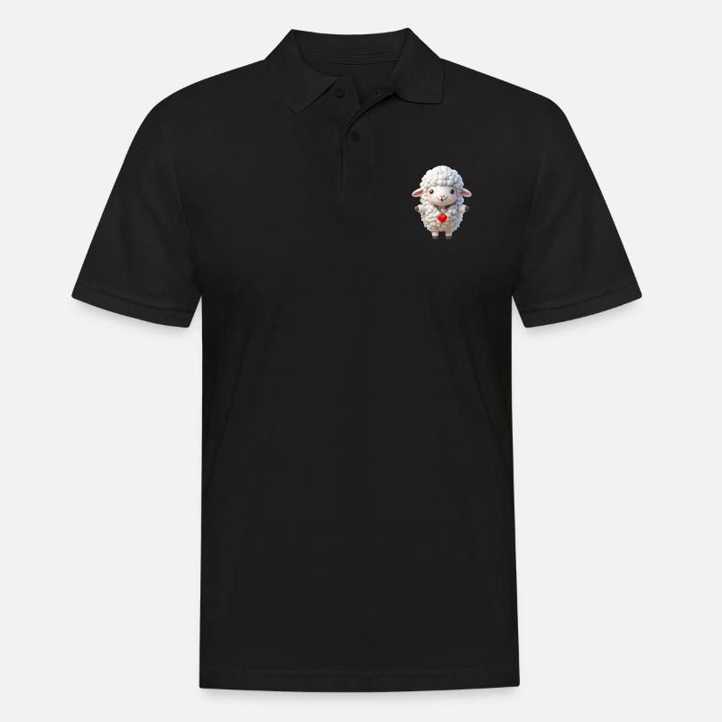 Schaf 1 - Männer Poloshirt - Schwarz