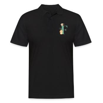 Letter f green jungle animals - Men's Polo Shirt - black - Front - Kai (181cm)