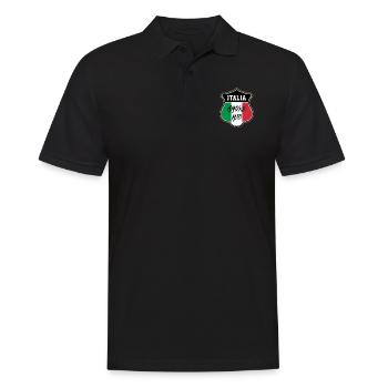 Italy - Men's Polo Shirt - black - Front - Kai (181cm)