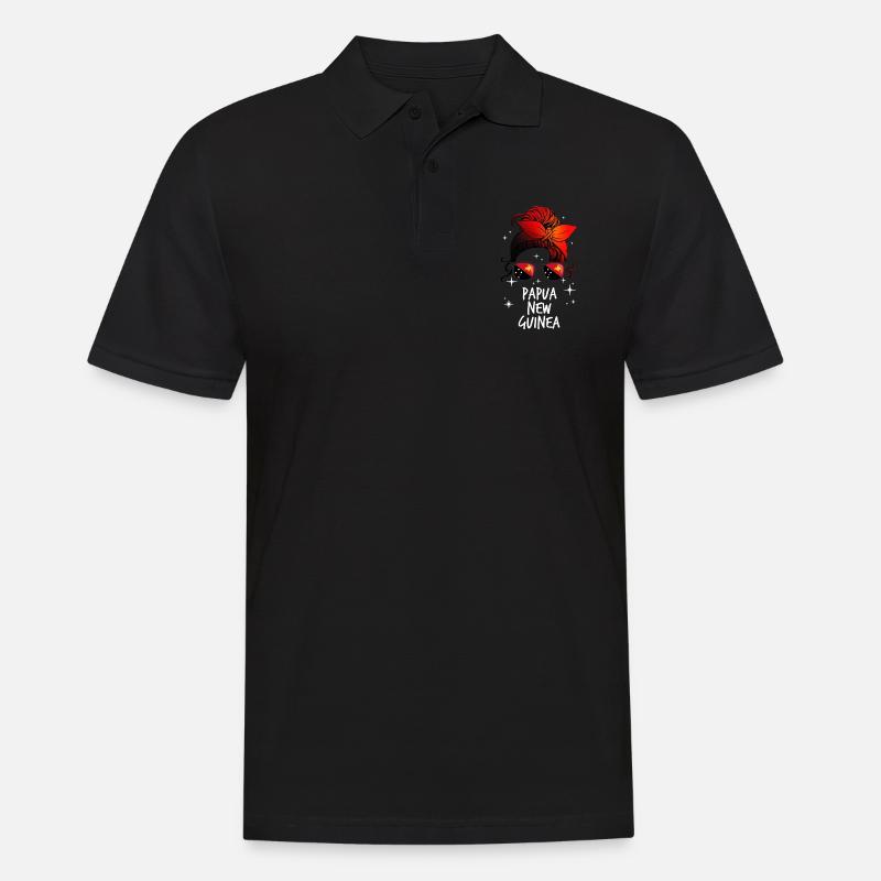 Papua-Neuguinea - Männer Poloshirt - Schwarz
