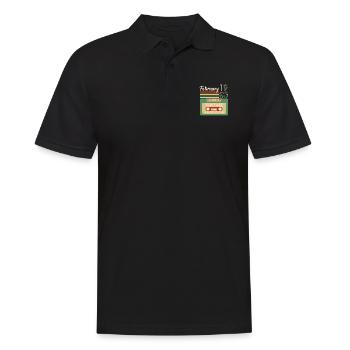 Cadeau de 39e anniversaire février 1983 - Polo Homme - noir - Devant - Kai (181cm)