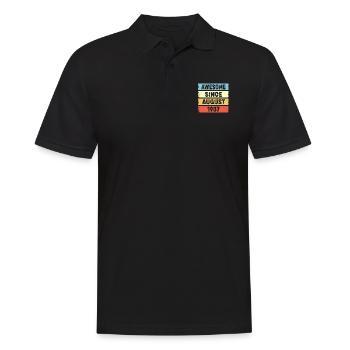 Awesome Since August 1987 35e anniversaire - Polo Homme - noir - Devant - Kai (181cm)