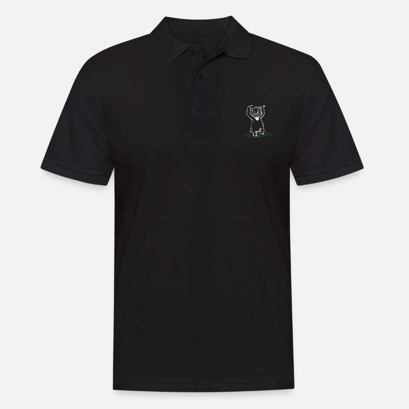 Tanzbär Angeheitert Geschenkidee - Männer Poloshirt - Schwarz