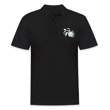 Voyage dans le monde avec une idée de cadeau de vélo - Polo Homme - noir - Devant - Kai (181cm)