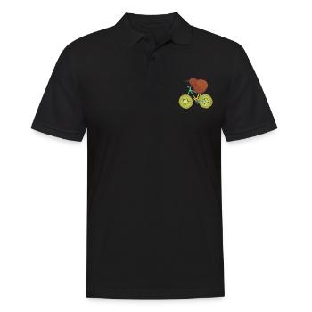 Kiwi Rennrad Neuseeland - Männer Poloshirt - Schwarz - Vorne - Kai (181cm)