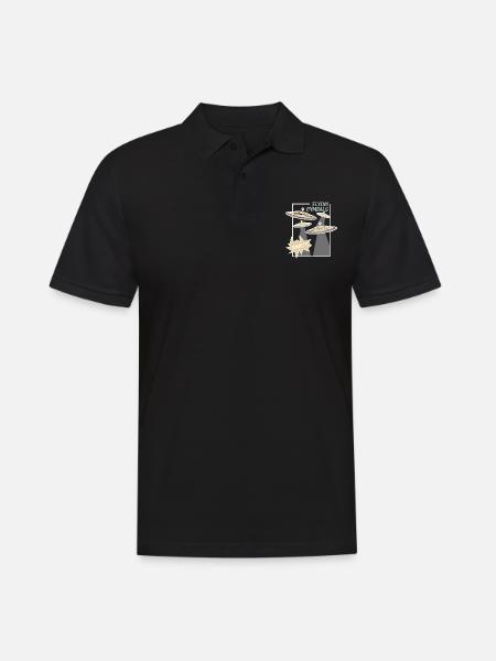 Drum cymbal music gift - Men's Polo Shirt - black