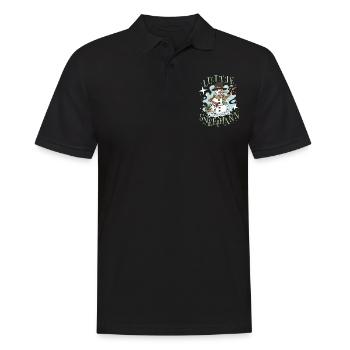 Lüttje Sneeimann Plattdeutsch - Männer Poloshirt - Schwarz - Vorne - Kai (181cm)