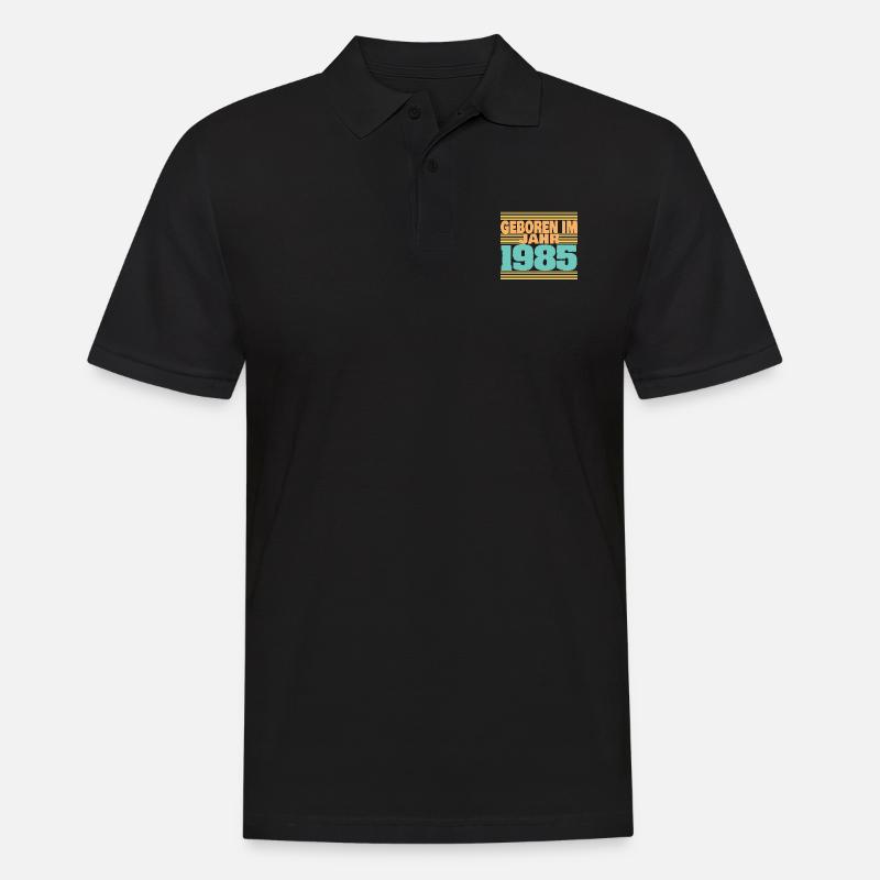 1985 - Männer Poloshirt - Schwarz