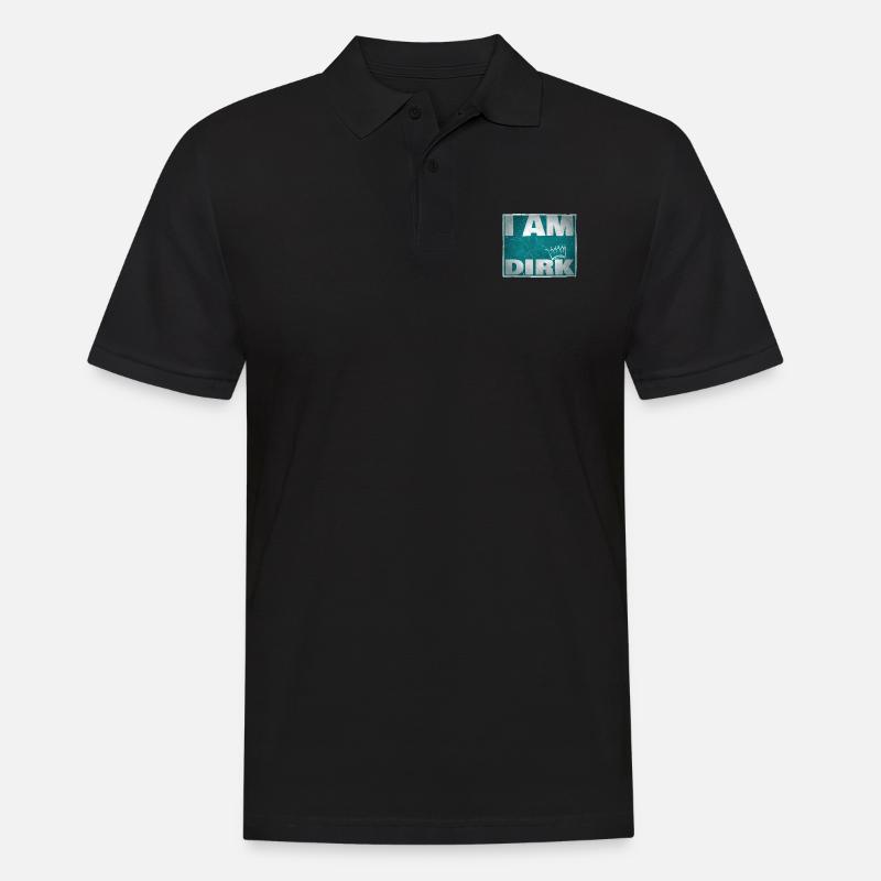 Dirk - Männer Poloshirt - Schwarz