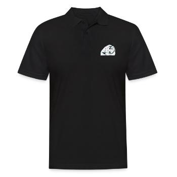 bear drawing zzz sleeps sleep hibernate 2703 o - Men's Polo Shirt - black - Front - Kai (181cm)