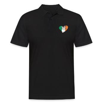 Herz von Irland - Männer Poloshirt - Schwarz - Vorne - Kai (181cm)