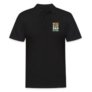 Chat Cat Dad Propriétaire du chat Cat Dad Gift - Polo Homme - noir - Devant - Kai (181cm)
