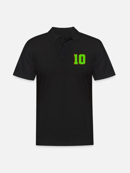 Number 10 football - Men's Polo Shirt - black