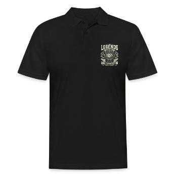 Vintage né en 1955 Légendes Vintage Anniversaire - Polo Homme - noir - Devant - Kai (181cm)