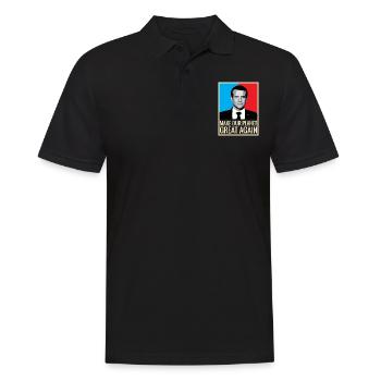 Make our planet great again macron soutien rétro - Polo Homme - noir - Devant - Kai (181cm)