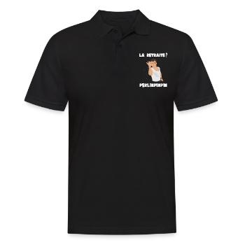 Macron reformiert LREM Rentner Armut Elend Straße - Männer Poloshirt - Schwarz - Vorne - Kai (181cm)