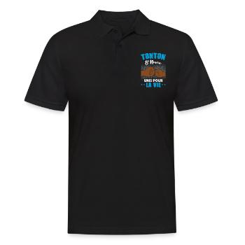 Annonce futur Tonton et neveu unis pour la vie - Polo Homme - noir - Devant - Kai (181cm)
