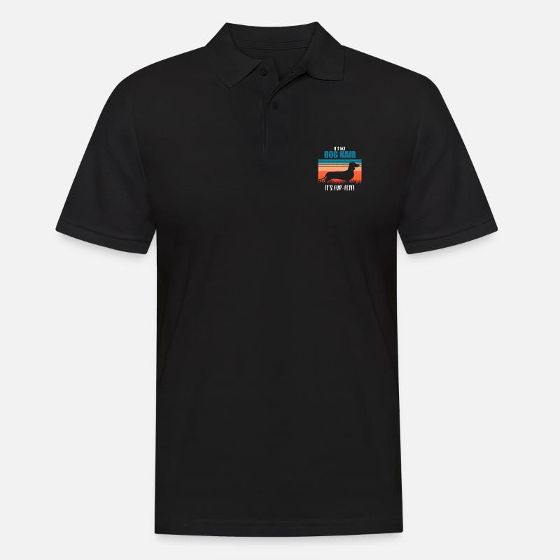Dackel - Männer Poloshirt - Schwarz