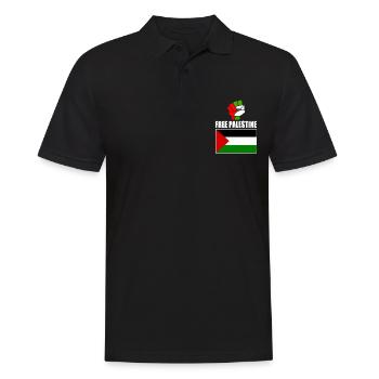 Free palestine - Polo Homme - noir - Devant - Kai (181cm)