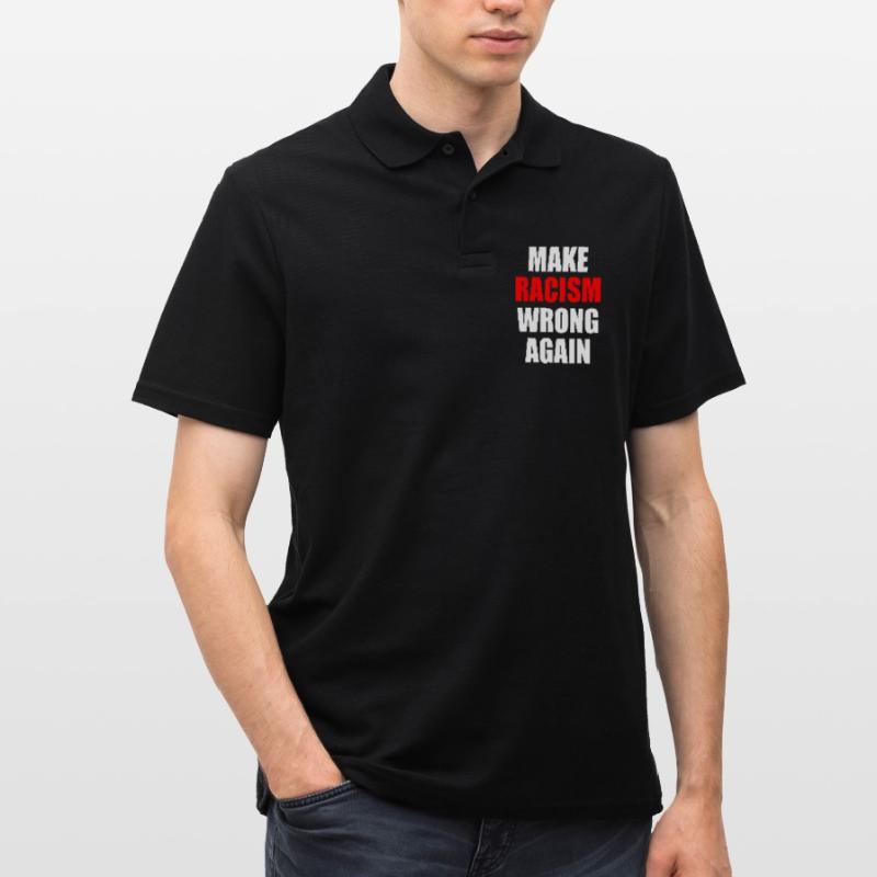 make racism wrong again Männer Poloshirt