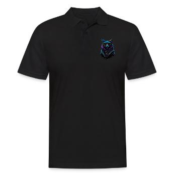 Cyberpunk Fox - Männer Poloshirt - Schwarz - Vorne - Kai (181cm)
