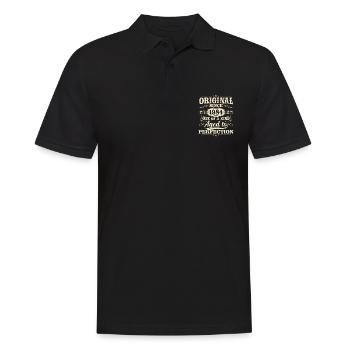 Original seit 1984 Jahrgang Geburtstag Geschenk - Männer Poloshirt - Schwarz - Vorne - Kai (181cm)